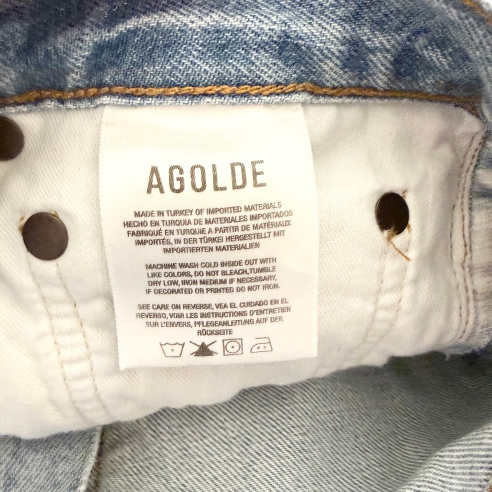 Agolde Light Wash Wide Leg Jeans - Picture 13 of 14